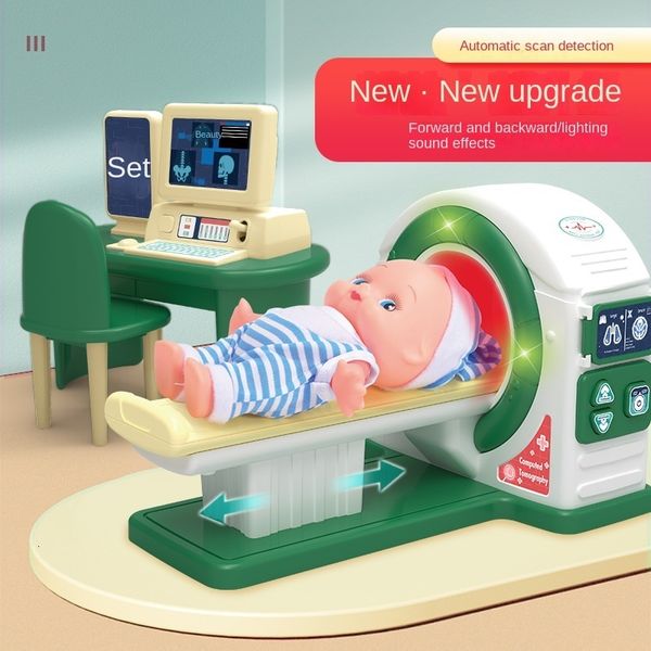 Strumenti Workshop Play House Girl Simulazione Bambini Stetoscopio CT Machine Doctor Toy Suit 3 anni Boy Pretend 230705