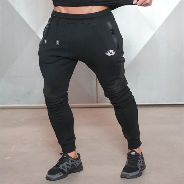 Whole-2016 Nuova Medaglia D'oro Pantaloni Fitness Stretch Cotton Pantaloni Fitness da uomo Pantaloni Body Engineers Jogger Fitness268L