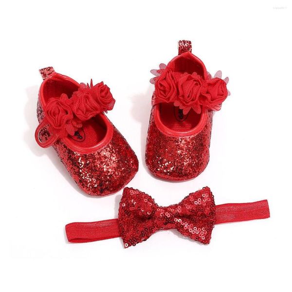 Scarpe da ginnastica Pudcoco Infant Toddler Baby Girl Bling Culla Floreale Fascia in Pelle 0-18 Mesi Helen115