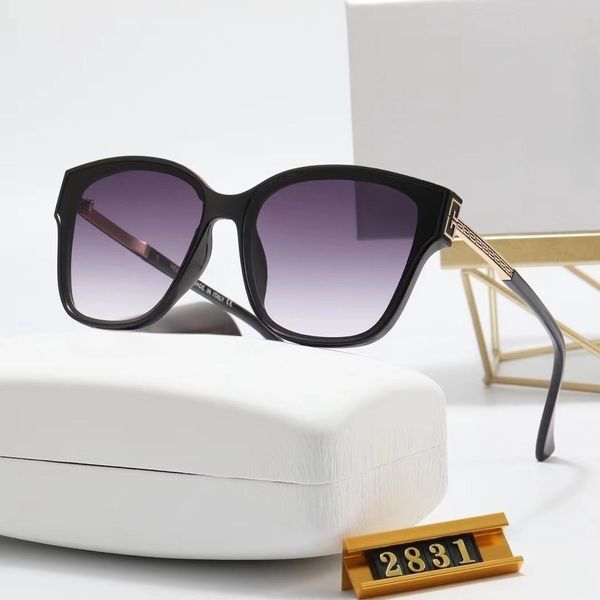 Klassische runde Sonnenbrille Markendesign UV400 Brillen Metall Goldrahmen Sonnenbrille Männer Frauen Spiegel 2831 Vollzeichen Sonnenbrille Polaroidglaslinse