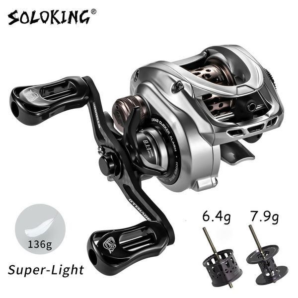 Baitcasting Bucels Soloking Acura 136G Ultra Light Reel BFS Рыбалка 7 1 8 1 передаточное число 11 1BB 4KG Power Baitcaster 230705