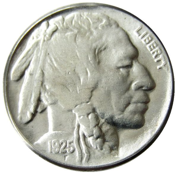 Copiar moedas de níquel de búfalo US 1925 P/D/S cinco centavos (em terreno elevado)