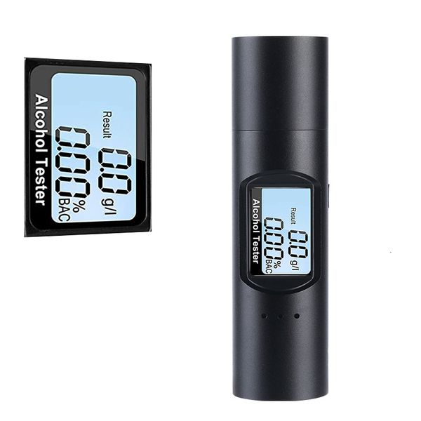 Diğer Q91 Breathalyzer-Dijital LCD ekranlı USB şarj edilebilir metal yüzeyine sahip taşınabilir temassız yüksek hassasiyetli alkol test cihazı 230706