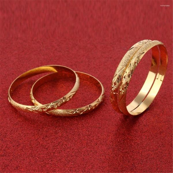 Bangle 4pcs модный сияющий звезда золотой цвет, регулируемый африканский шарм, ювелирные украшения для женщин