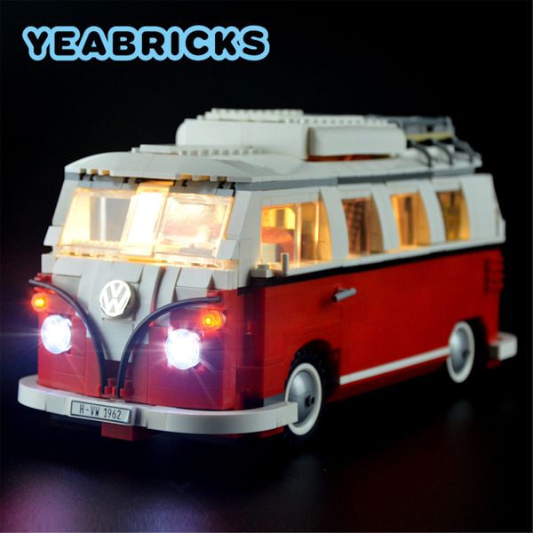 Diecast Model YEABRICKS Kit luci a LED per 10220 T1 Camper Van Building Blocks Set NON include i giocattoli per bambini 230705