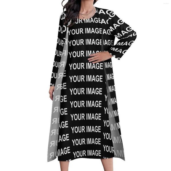 Sıradan Elbiseler Görüntünüz Özelleştirilmiş Elbise Özel Yapımı Tasarım Plajı Maxi Moda Bohemia Uzun Bahar İki Parça Kıyafet