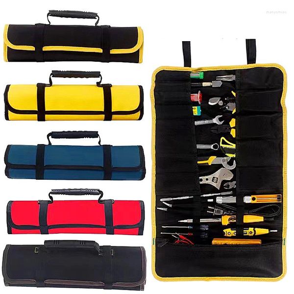 Sacos de armazenamento de alta qualidade multibolsos Pano Oxford Kit de reparo de carro Bolsa Chave de fenda Alicate Rolo de chave ferramenta de reparo