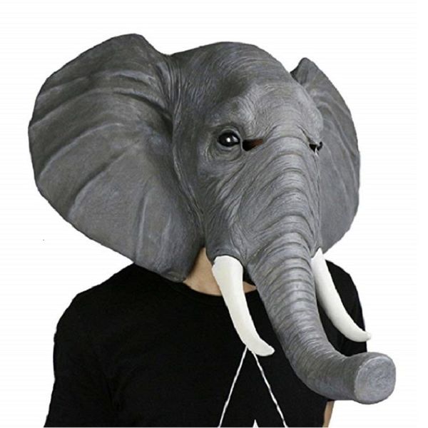 Máscaras de festa fantasia de animal de Halloween máscara de elefante africano para rosto moda baile de máscaras 2023 cosplay 230705