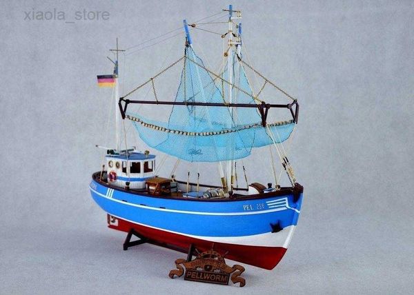 Set modello PELLWORM Modern Crab Fishing Boat Scala 1/48 Kit modello di nave in legno Yuanqing HKD230706