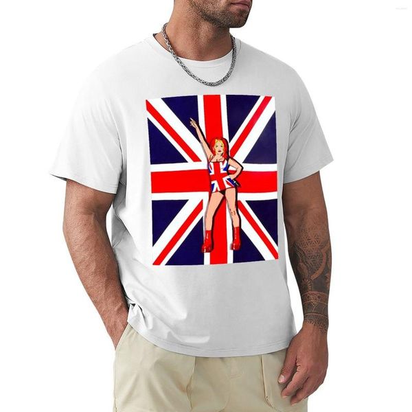 Erkekler Polos Union Jack T-Shirt Boş Tişörtler Grafik Tees Ağır Siklet Kısa Kollu Tee Erkekler