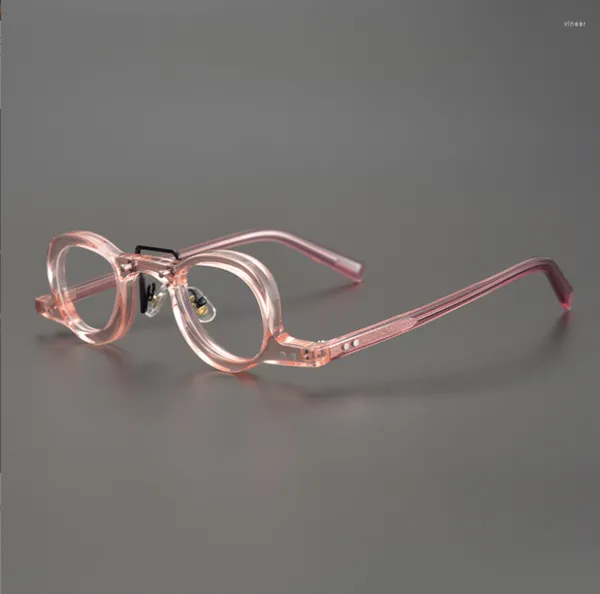 Sonnenbrille Anti Blaue Strahlen Computer Brillen Handgemachte Acetat Vintage Frauen Optische Brillen Licht Blockieren Retro Myopie Gläser Männer