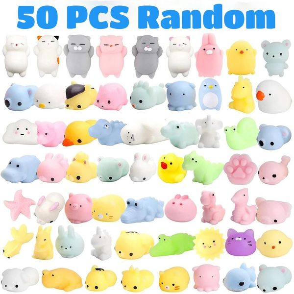 Декомпрессионная игрушка 505pcs Kawaii Squishies Mochi Anima Squishy Toys for Kids Antistress Ball Squeeze Party Favors Toys для снятия стресса на день рождения 230705