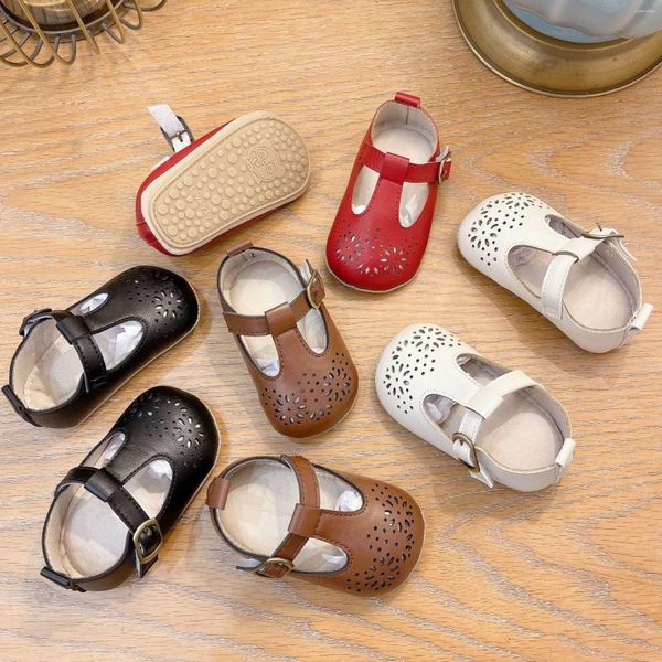 Erste Wanderer Cauterization Flower Born Sommer Baby Hohle Schleife Herz Sandalen Jungen Mädchen Geschlossene Zehen Atmungsaktive Leder Säugling Kleinkinder Schuhe