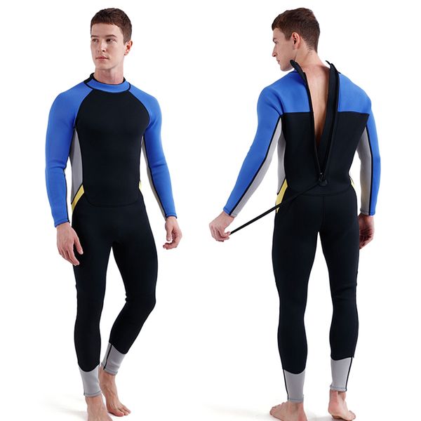 Roupa de banho m Neoprene Wetsuit para homens Mantenha-se aquecido Terno de mergulho de corpo inteiro Snorkeling Surf Scuba Natação Adulto 230706