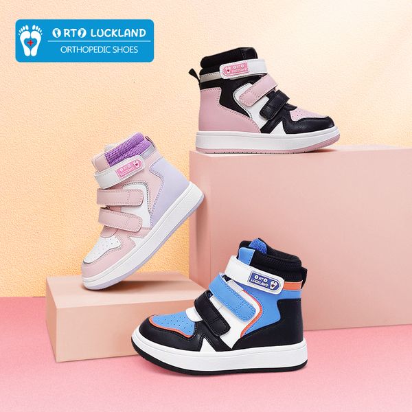 Sneakers Ortoluckland Toddler Sneakers per bambini Ragazze Bambini Stivali ortopedici Ragazzi Neonati Scarpe da corsa in maglia di pelle primavera Taglia da 22 a 36 230705