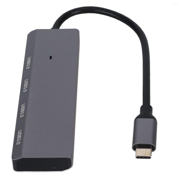 Hub 4 portas USB 3.0 liga de alumínio leve 5 Gbps rápida dissipação de calor divisor USB para PC