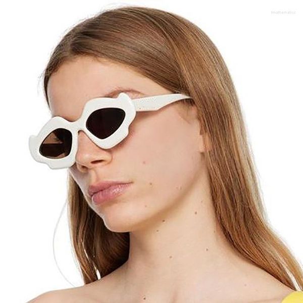 Солнцезащитные очки Fashion Fashion Foring Beard для женщин бренд винтаж хип -хоп вечеринка солнце