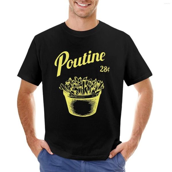 Polo da uomo Poutine T-Shirt Abbigliamento Kawaii Magliette vuote Plain Men