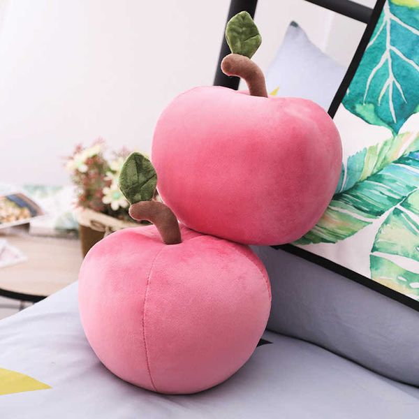 Gefüllte Plüschtiere 25 cm/40 cm rosa Simulation Apfel Plüschtier weiche süße Cartoon Apfel gefüllte Puppe Bett Dekoration Kissen Kissen Kind Weihnachtsgeschenk HKD230706