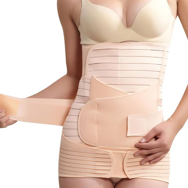 Vollkimisohand 3 in 1 Frau Elastizität postpartale postnatale Recoery-Stütze Gürtelgürtel Mutterschaft Shapewear256a