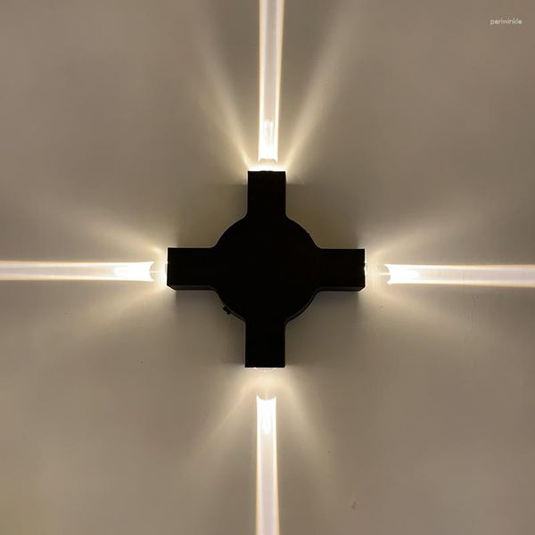 Стеновая лампа скандинавской простые светодиодные светодиодные светодиоды на 4 Вт водонепроницаемые 12 Вт высокая мощность открытые декоративные алюминиевые шкалы