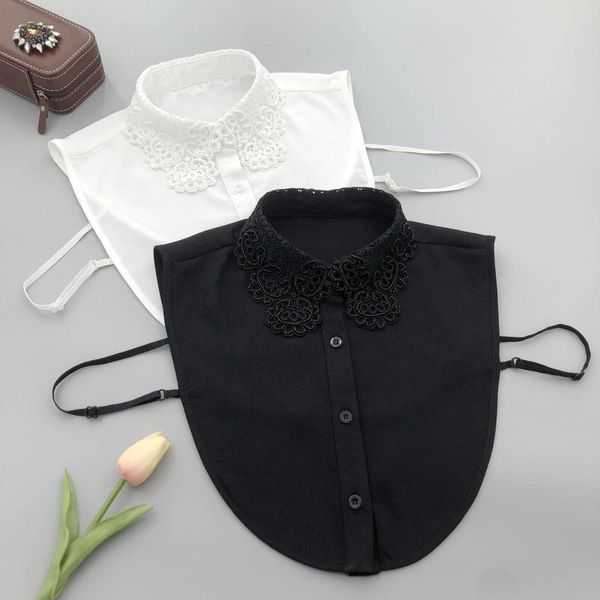 Bow Binds Frauen formelles Kleid Anlagen gefälschter Kragen weibliche weiße Hemd abnehmbarer Pullover -Anzüge abnehmbar halb falsch falsch