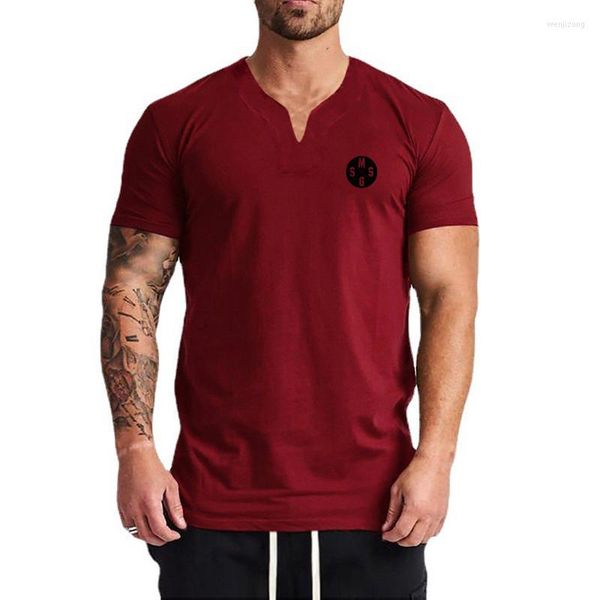 Herren-T-Shirts, Herren-Bodybuilding-Marke, Fitnessstudios, T-Shirt, Sommer, Baumwolle, atmungsaktiv, kurzärmelig, lässig, modisch, schmale Passform, cooles Gefühl, Muskelshirt