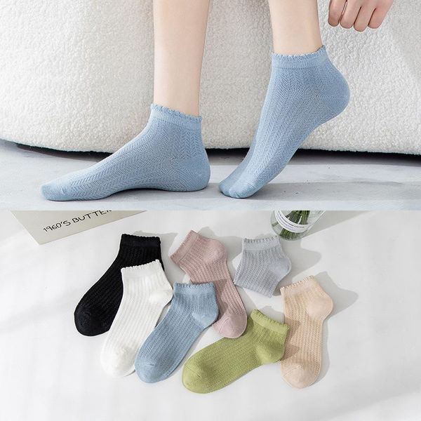 Frauen Socken HSS Marke frauen Sommer Dünne Abschnitt Morandi Nette Japanische Hohl Atmungsaktive Mesh