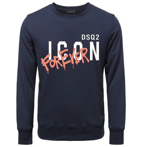 : DSQ2 Новые мужские толстого дизайнерского дизайнерского свитера. Пуловая одежда качество круглой шеи с длинным рукавом открытый повседневный уличный свитер.