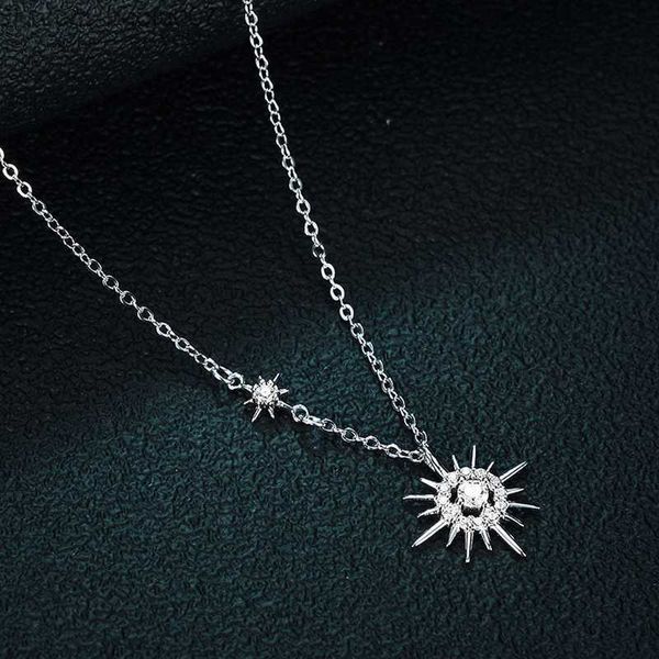 Anhänger Halsketten COSYA Echter Moissanit Diamant Sechs Gramm Anhänger Halskette 100% Sterling Silber Sonnenblume Party Exquisiter Schmuck Geschenk Z230707