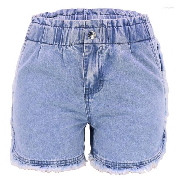 Frauen Shorts Sommer Frauen Denim Casual Elastische Taille Kurze Jeans Weibliche Gewaschen Mittlere Taille Damen Pendeln