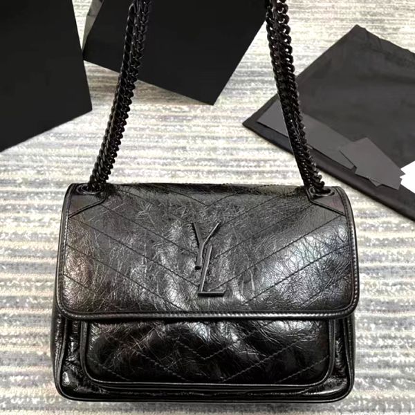 borse a tracolla firmate di lusso argento Borsa a tracolla in vera pelle Donna Niki uomo Totes borsa da viaggio moda donna Con spallacci Pochette a catena media