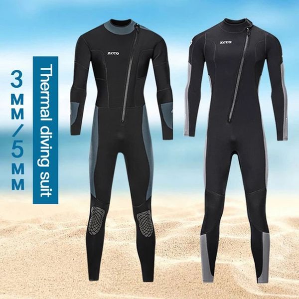 Roupa de banho m 5mm Fato de mergulho masculino Neoprene Wetsuit Plus Size XL XXL XXXL 4XL Scuba Wet Spearfishing Surfing Warm Swimsuit 230706
