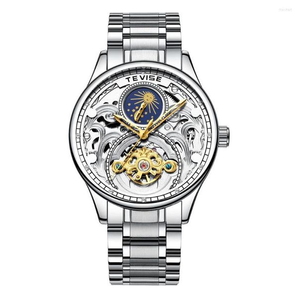 Нарученные часы Montre Homme Fashion Mechanical Watch Top Top Men Прозрачные автоматические водонепроницаемые часы Reloj Hombre