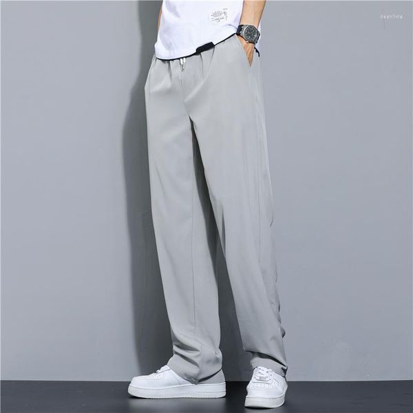Calças masculinas 2023 moda verão 2023 casual cor sólida respirável solta shorts reto streetwear