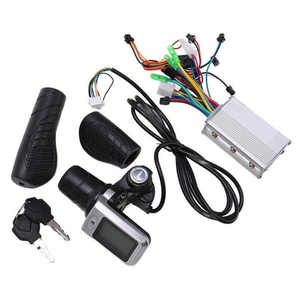 Lichter 36/48 V 350W Elektrisch Scooter bürstenloser Motor Controller 802 Grip LCD Display Gas Elektrobike -Umrechnungskit Kit