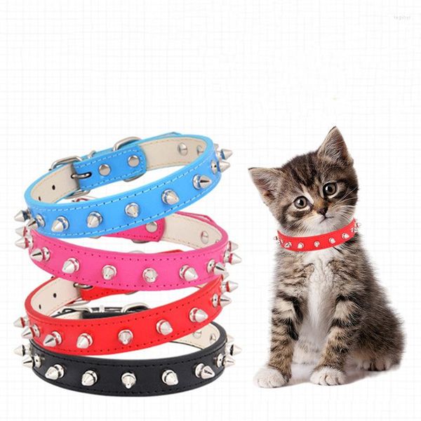 Collari per cani Collare per animali con borchie a spillo anti-morso per cani di taglia piccola e media Gatti Collana in pelle PU Prodotti Tracolla