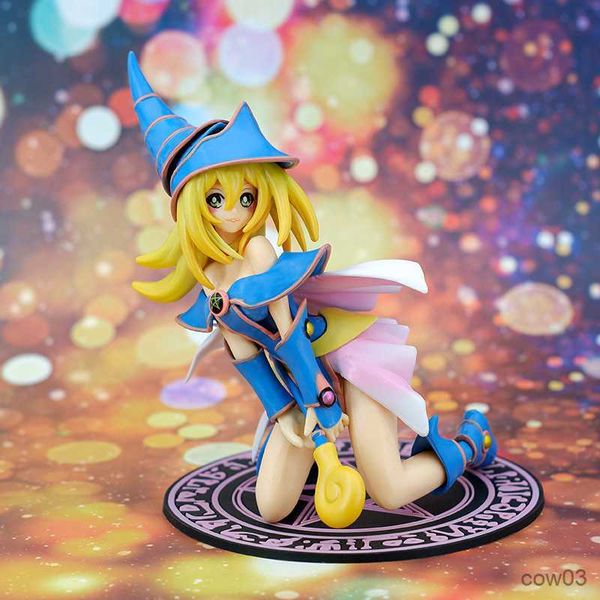 Action Toy Figure 21cm Black Dark Magician Girl Oem Anime Figure Set Yu Action Figure Collection Model Doll Toys R230707