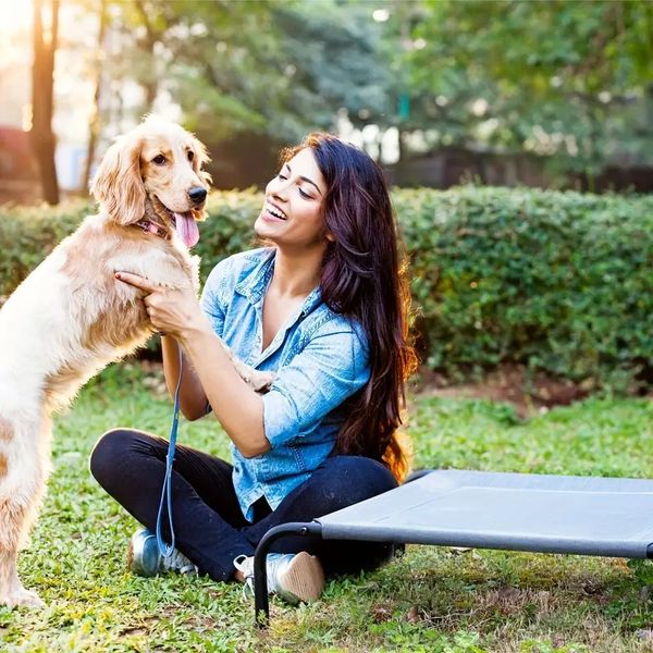 Erhöhtes Hundebett, Outdoor-Hundebett, erhöhtes Hunde-Hängemattenbett, abnehmbares, waschbares Hundebett