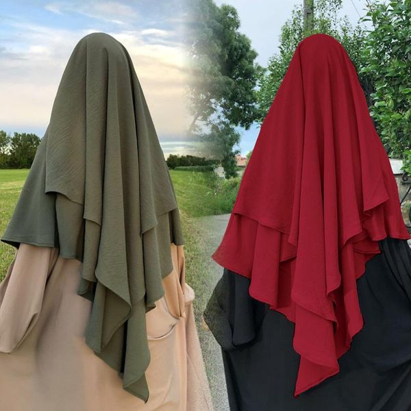 Roupas Étnicas 2023 Simples Suave Modal Algodão Jersey Mulheres Muçulmanas Hijab Moda Oriente Médio Árabe Grande Turbante Ramadã Lenço na Cabeça Casual