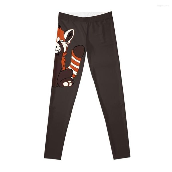 Активные брюки милые chibi red panda леггинсы спорт для женских фитнеса набора спортзала.