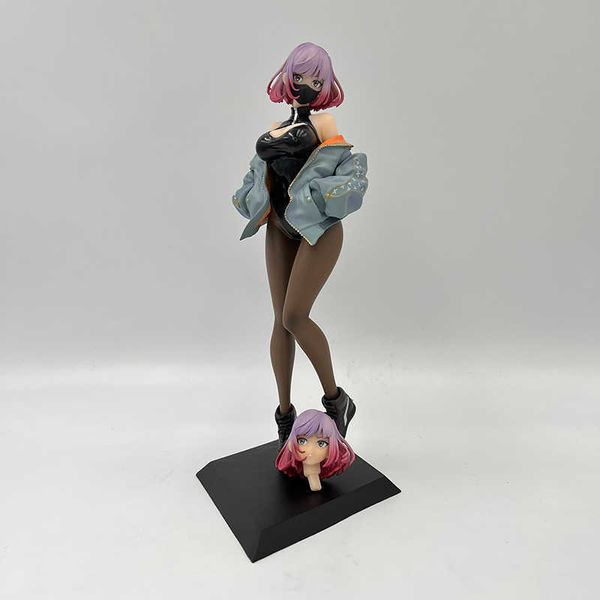 Figuras de brinquedo de ação 24cm ilustração de design de anime menina figura máscara menina sexy figura de ação colecionável modelo boneca brinquedos