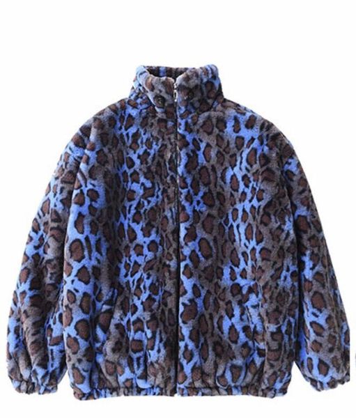 Blazer inverno 2023 versione coreana pelo di agnello caldo sciolto cappotto corto taglie forti cappotto in peluche di pelliccia di leopardo femminile