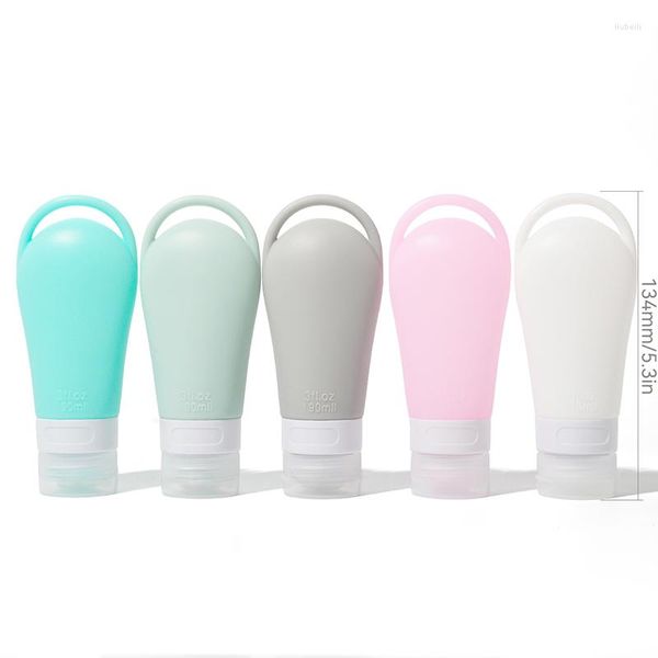 Bottiglie di stoccaggio Hangable Silicone Dispenser Body Wash Shampoo Portatile da viaggio Lozione cosmetica Bottiglia ricaricabile