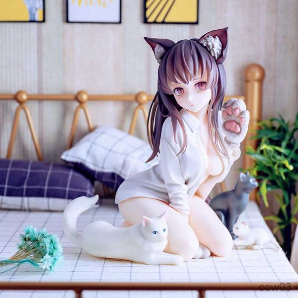 Action Toy Figure Anime New Cat Girl Mia Figure Sexy Model Toy 14.5CM Staccabile Doll Toy Action Figure Bidimensionale Bella ragazza Desktop R230707