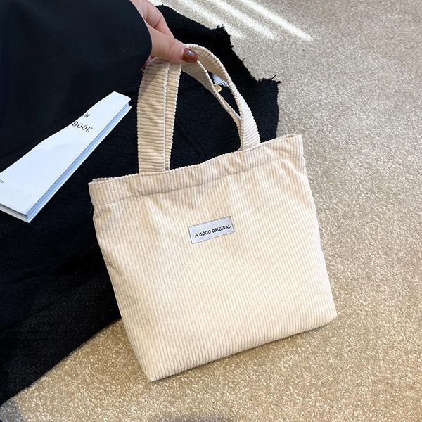 Сумки для покупок вельветовая мини -ручная сумка маленькие квадратные портативные сумочки женщины повседневное хранение винтажное цветовое покрытие