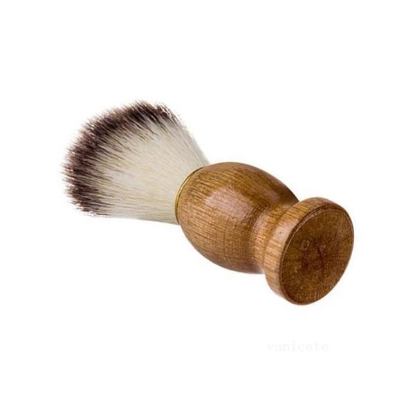 Altro Giardino domestico Uomo Rasatura Barba Pennello Capelli di tasso Rasatura Manico in legno Apparecchio per la pulizia del viso Pro Salon Tool Rasoio di sicurezza Br Dhi2U