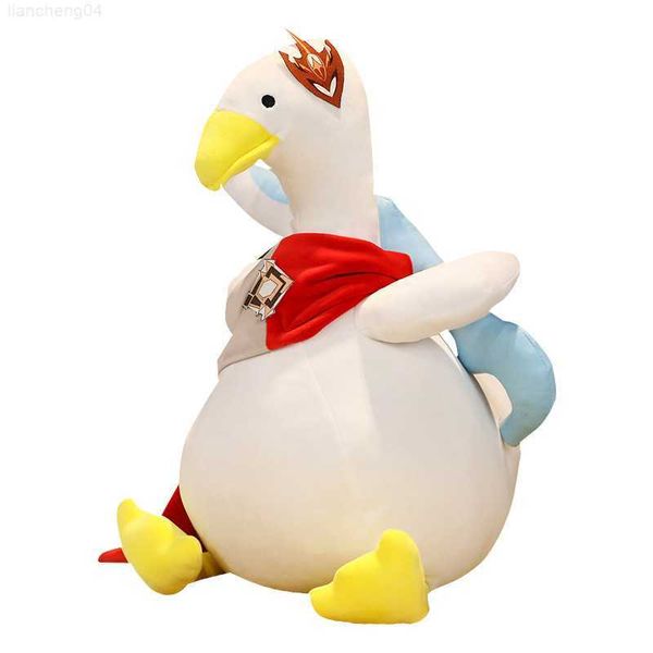 Animais de pelúcia recheados Genshin Impact Tartaglia Duck Toy Soft Childe Duck Plush Toys Almofada fofinha Throw Boneca de pelúcia Almofada de abraço fofa para meninos L230707