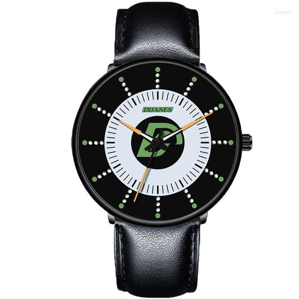 Relógios de pulso Moda Luminoso Relógio de Quartzo Para Homens Negócios Cinto de Couro Relógio de Pulso Relógio Casual Relogio Masculino Reloj Hombre Gift