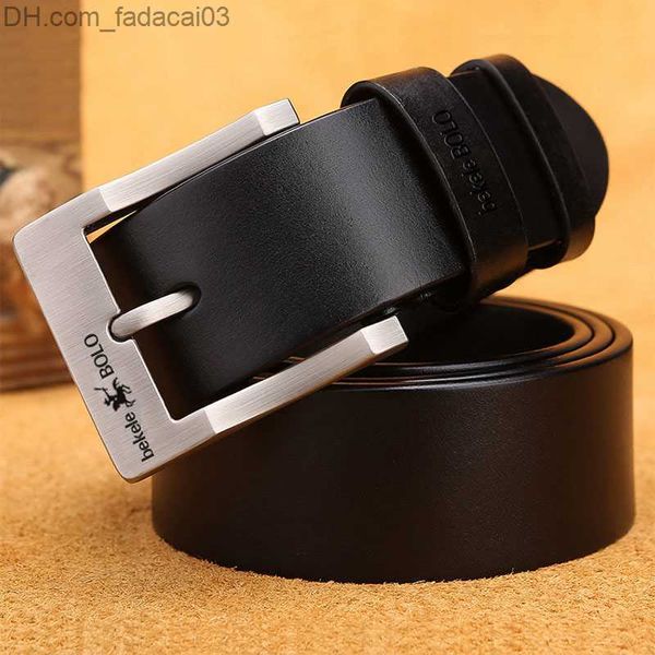 Ceintures Haute qualité designer de luxe marque véritable ceinture hommes boucle ceinture d'affaires noire Cinturones Hombre Cinto 2023 Z230710